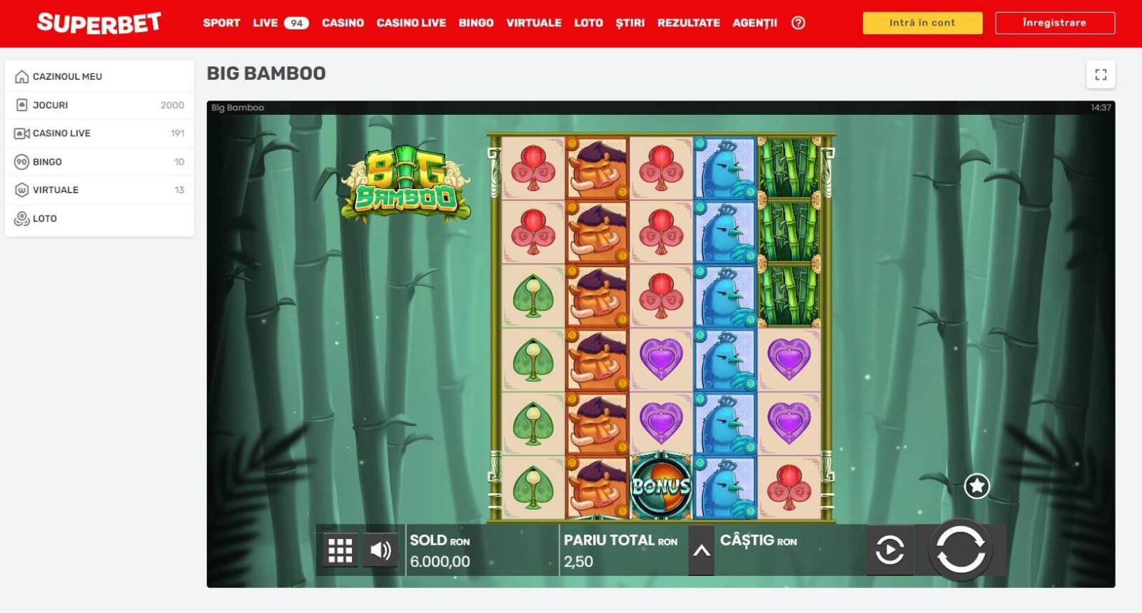 big bamboo slot free play